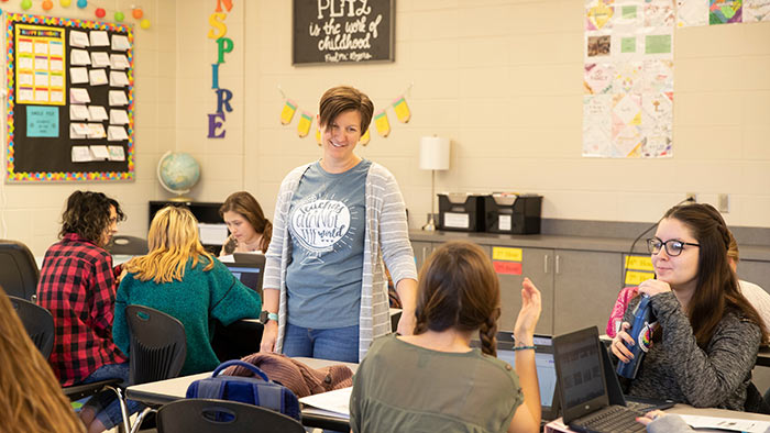 FCS teacher in class.