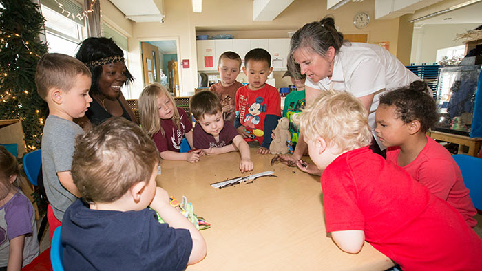 Group activity at child development center